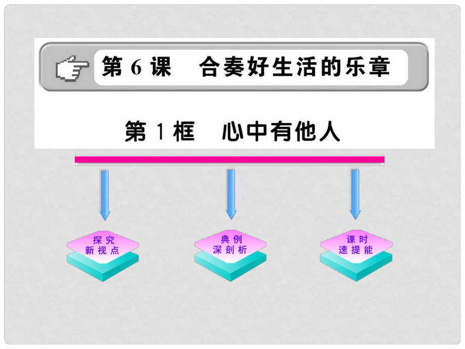 版八年級政治上冊 心中有他人課件 人民版_第1頁