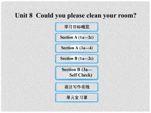 七年級英語下冊 Unit 8 Could you please clean your room課件 魯教版