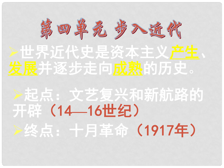 福建省龍巖市小池初級中學九年級歷史上冊 第10課《資本主義時代的曙光》課件 新人教版_第1頁