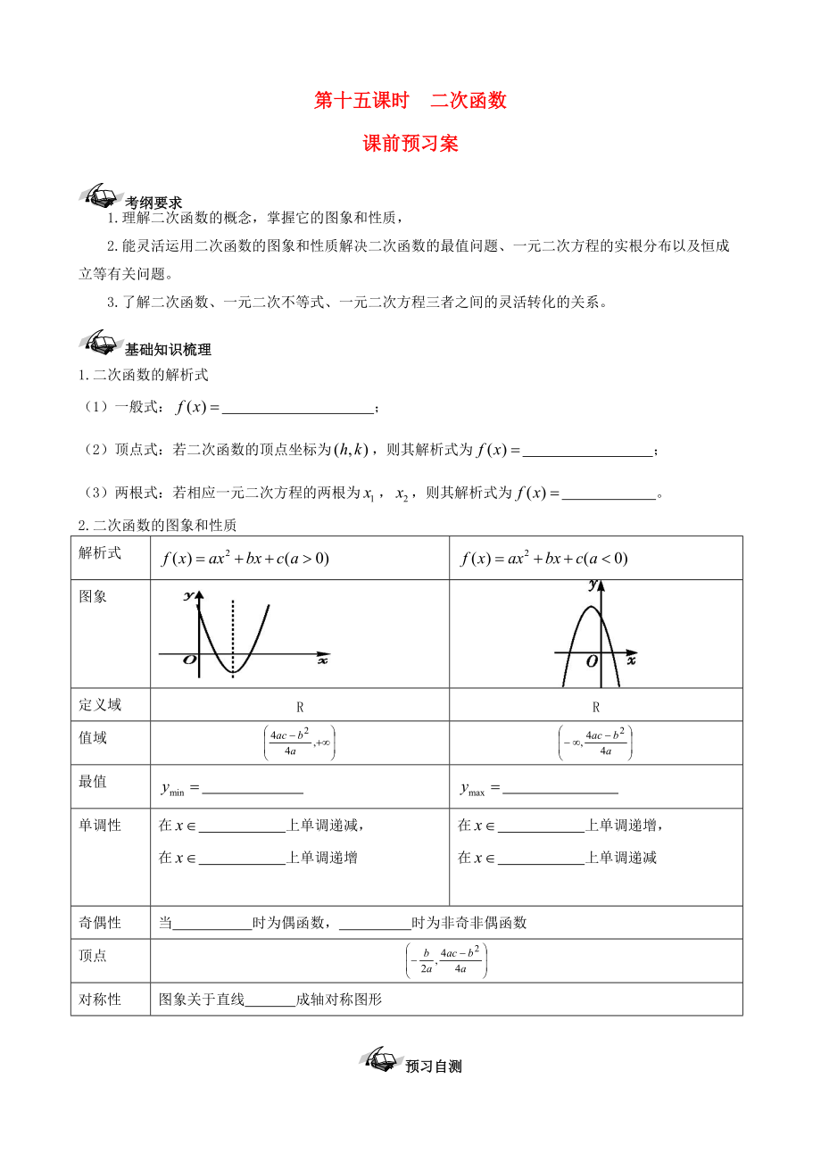 【導(dǎo)與練】新課標(biāo)高三數(shù)學(xué)一輪復(fù)習(xí) 第2篇 二次函數(shù)學(xué)案 理_第1頁