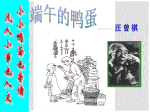 山東省淄博市臨淄區(qū)實驗中學八年級語文上冊 2 端午的鴨蛋課件 魯教版