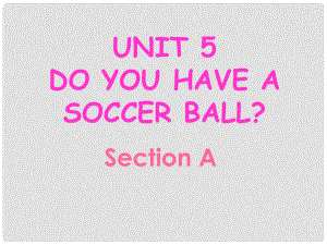 遼寧省燈塔市第二初級中學七年級英語上冊 Unit 5 Do you have a soccer ball？Section A課件 （新版）人教新目標版