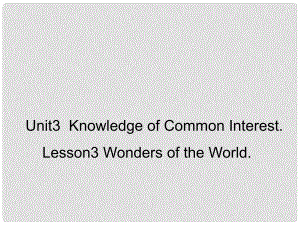 八年级英语上册 Unit3 Lesson 3 Wonders of the World2教学课件 上海新世纪版