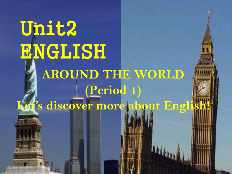 人教版英語(yǔ)必修1 Unit2 English around the worldperiod 1 warming up and prereading(ppt)_第1頁(yè)