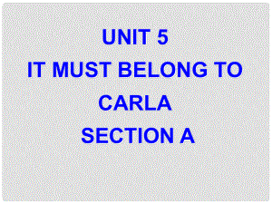 《Unit 5 It must belong to Carla》課件（1）