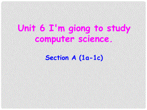 遼寧省東港市黑溝中學(xué)八年級(jí)英語(yǔ)上冊(cè) Unit 6 I'm giong to study computer science section A（1a1c）課件 （新版）人教新目標(biāo)版