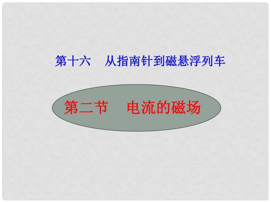 九年級物理 電流的磁場課件 滬科版_第1頁