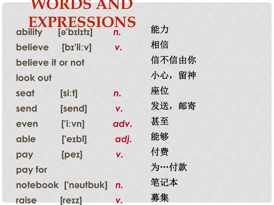 江蘇省永豐初級(jí)中學(xué)七年級(jí)英語(yǔ)下冊(cè) Unit 7 Abilities課件 （新版）牛津版_第1頁(yè)