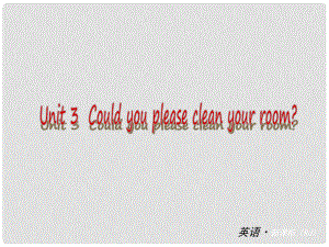 中考英語 八下 Unit 3 Could you please clean the room課件 （新版）人教新目標版