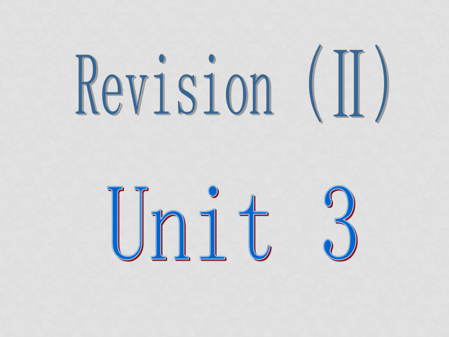 七年级英语Revision (Ⅱ)unit3课件外研版[初中起点]_第1页
