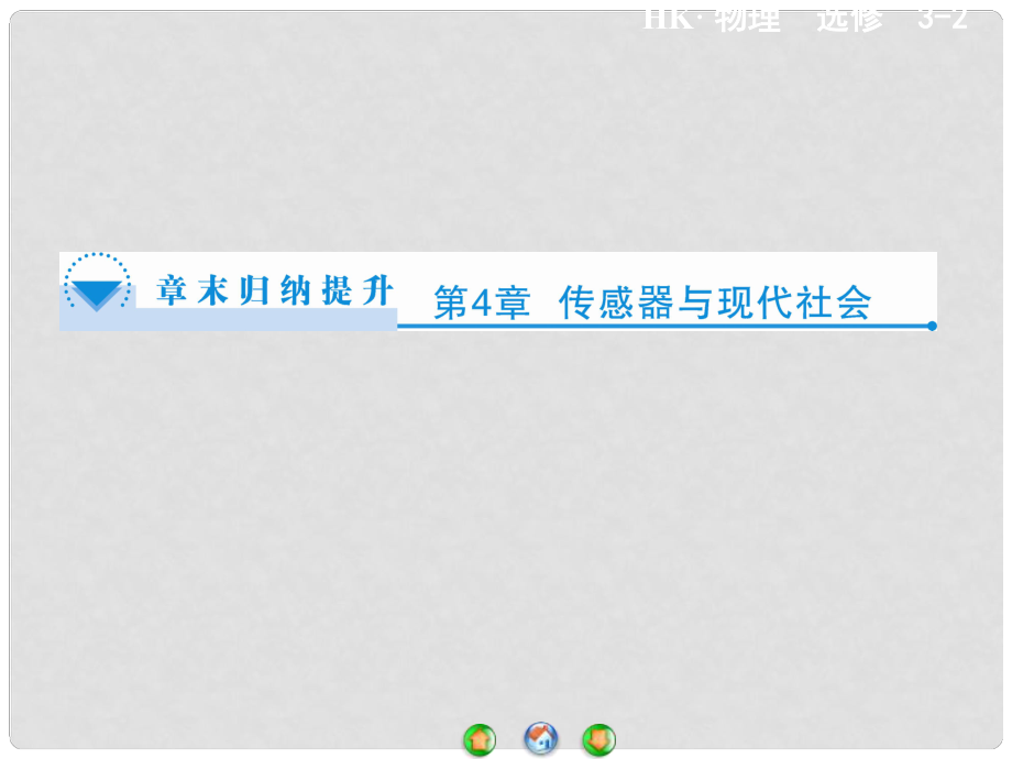 高中物理 第4章《傳感器與現(xiàn)代社會(huì)》章末歸納提升課件 滬科版選修32_第1頁(yè)