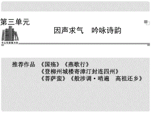 高中語文《國殤》《燕歌行》《登柳州城樓寄漳汀封連四州》《菩薩蠻》《般涉調(diào) 哨遍　高祖還鄉(xiāng)》課件 新人教版選修《中國古代詩歌散文欣賞》