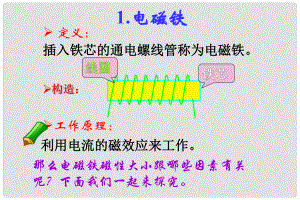 福建省福鼎市第二中學高三物理一輪復習 電磁鐵課件