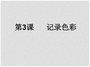 六年級美術下冊 第3課《記錄色彩》課件1 人教版