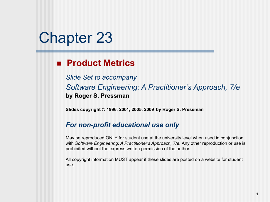 Chapter-23-Product-MetricsPPT课件_第1页