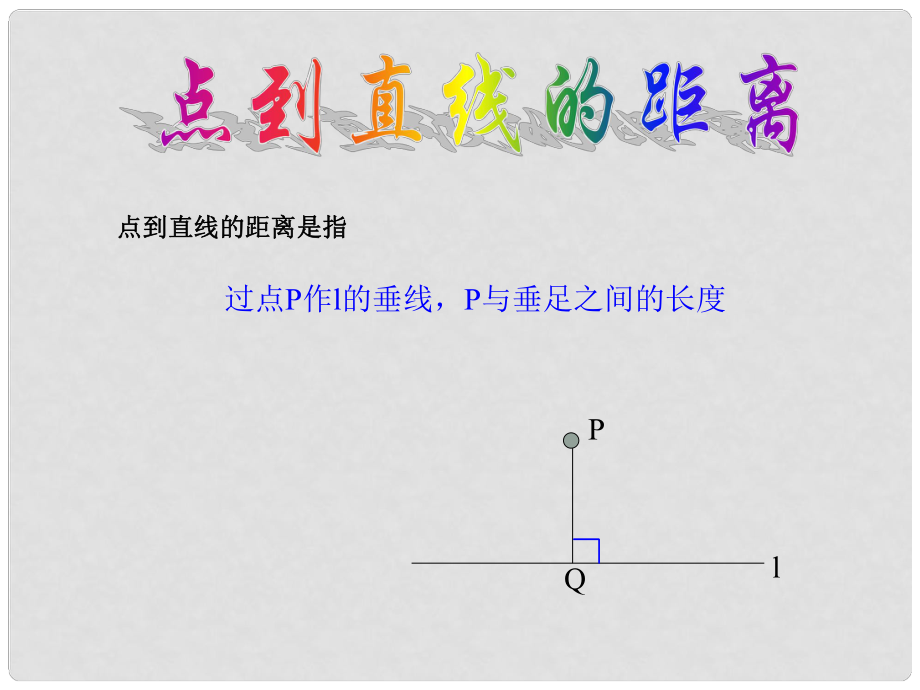 遼寧省沈陽(yáng)市第二十一中學(xué)高中數(shù)學(xué) 點(diǎn)到直線的距離課件 新人教A版必修2_第1頁(yè)