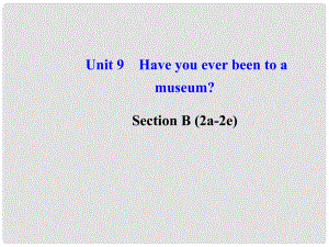 八年級(jí)英語(yǔ)下冊(cè) Unit 9 Have you ever been to a museum Section B (2a2e)課件 （新版）人教新目標(biāo)版