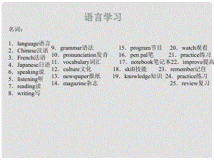 中考英語(yǔ)必備復(fù)習(xí) 語(yǔ)言學(xué)習(xí)課件