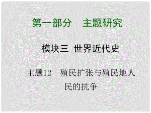 中考?xì)v史拓展提升訓(xùn)練 模塊三 世界近代史 主題12 殖民擴(kuò)張與殖民地人民的抗?fàn)幷n件