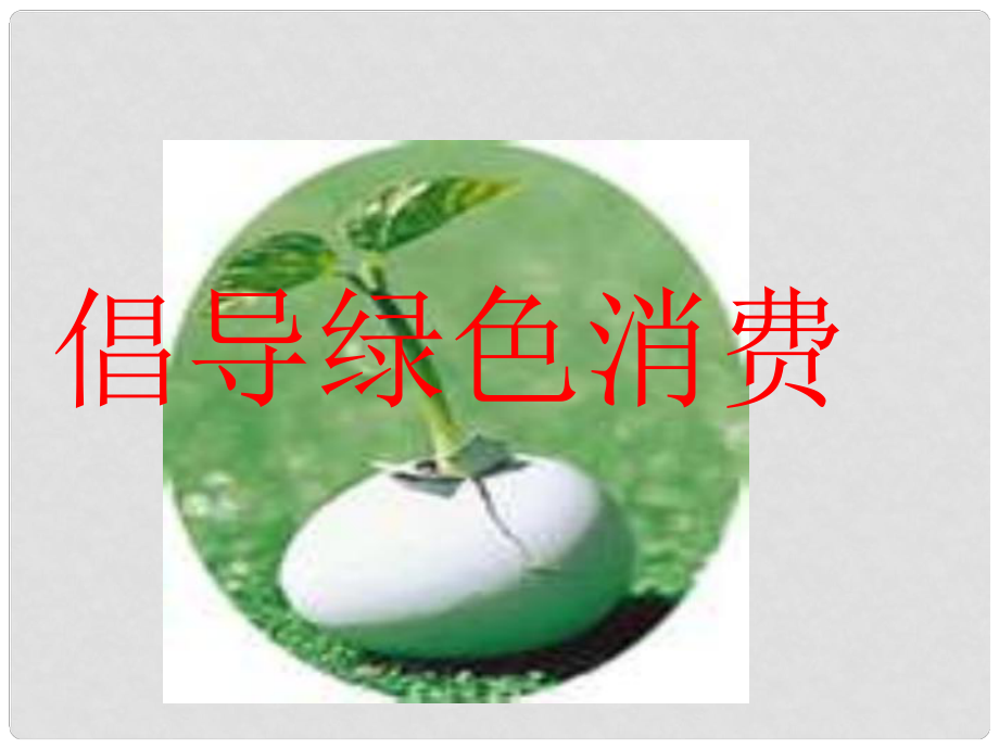 江蘇省邳州市第二中學(xué)高考生物專題復(fù)習(xí) 4.4倡導(dǎo)綠色消費(fèi)課件 新人教版_第1頁