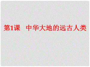 安徽省大顧店初級(jí)中學(xué)七年級(jí)歷史上冊(cè) 第1課 中華大地的遠(yuǎn)古人類課件 北師大版