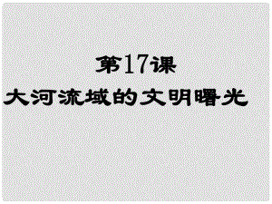 安徽大顧店初級中學(xué)八年級歷史下冊 第17課 大河流域的曙光課件 北師大版