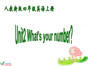 四年級英語上冊 unit2Unit2 What's your number課件 人教新版