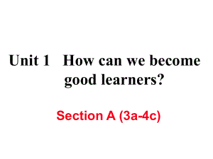 九年級(jí)英語(yǔ)全冊(cè) Unit 1 How can we become good learners（第2課時(shí)）Section A（3a4c）作業(yè)課件 （新版）人教新目標(biāo)版