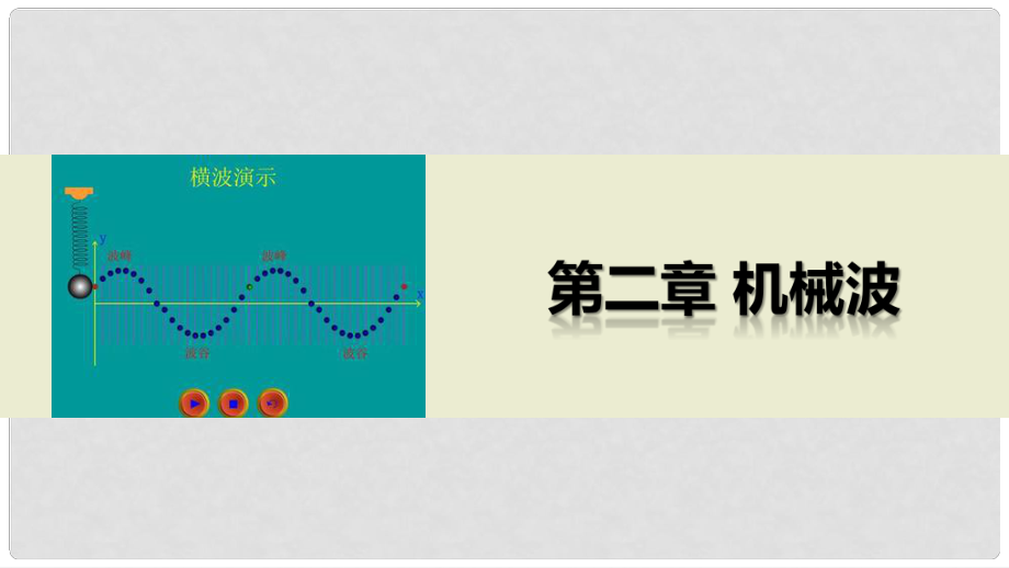 高中物理 第二章 機械波 章末總結課件 教科版選修34_第1頁