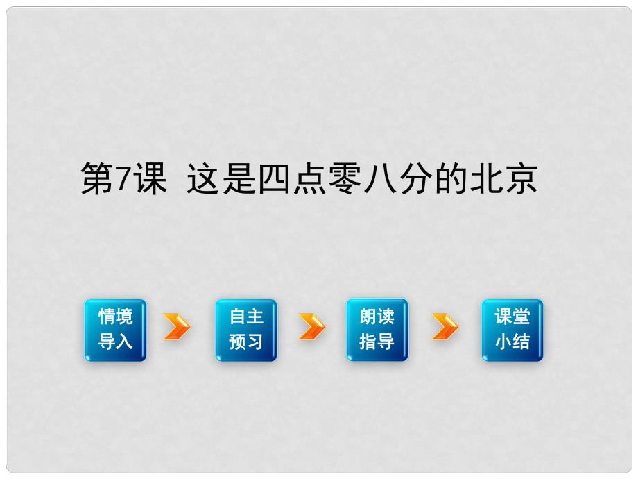 九年級語文下冊 第二單元 7《這是四點零八分的北京》課件 （新版）語文版_第1頁