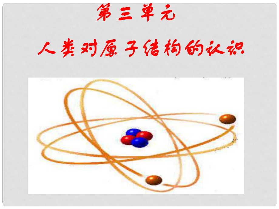 浙江省绍兴一中九年级化学《原子结构模型的演变》课件