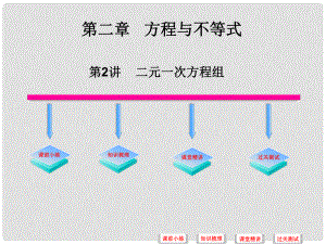 中考數(shù)學(xué)必備復(fù)習(xí) 第二章 方程與不等式 第2講 二元一次方程組課件