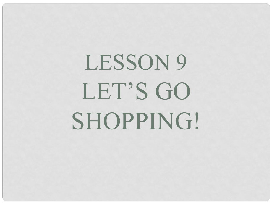 四年級英語上冊 unit2 lesson9Let's go shopping課件 冀教版_第1頁