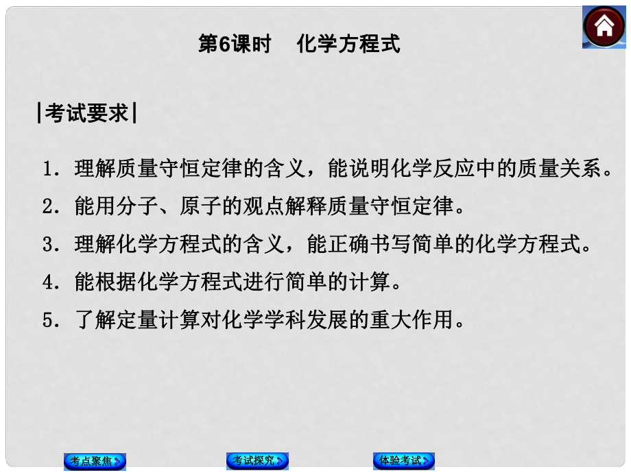 中考化學(xué)基礎(chǔ)復(fù)習(xí) 第6課時(shí) 化學(xué)方程式課件 新人教版_第1頁(yè)