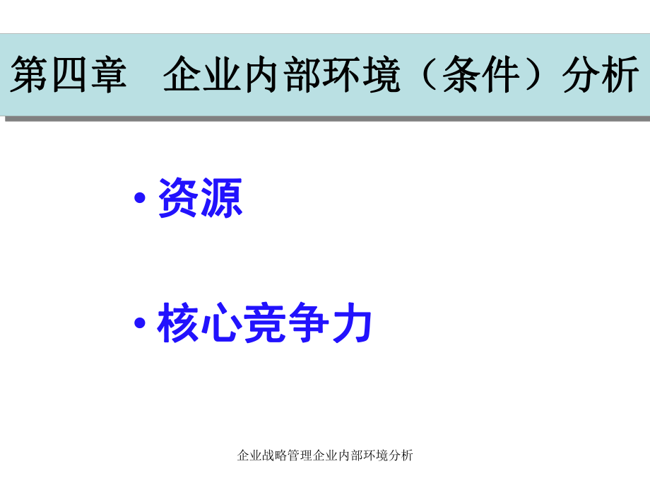 企业战略管理企业内部环境分析_第1页