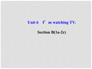 七年級(jí)英語(yǔ)下冊(cè) Unit 6 I’m watching TV Section B(1a2c)課件 （新版）人教新目標(biāo)版