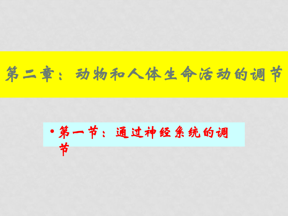 高中生物通過神經(jīng)系統(tǒng)的調(diào)節(jié)課件 人教版必修三_第1頁