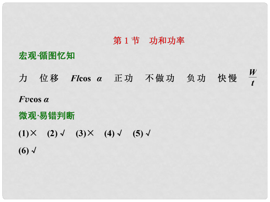 四川省昭覺(jué)中學(xué)高考物理一輪復(fù)習(xí) 第五章 機(jī)械能 第1節(jié) 功和功率習(xí)題詳解課件 新人教版_第1頁(yè)