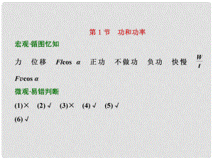 四川省昭覺中學高考物理一輪復習 第五章 機械能 第1節(jié) 功和功率習題詳解課件 新人教版