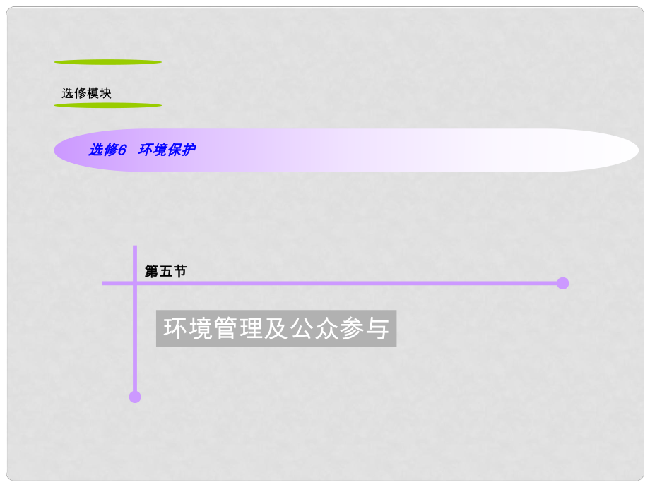 山西省高考地理復(fù)習(xí) 第5節(jié)環(huán)境管理及公眾參與課件 新人教版選修6_第1頁