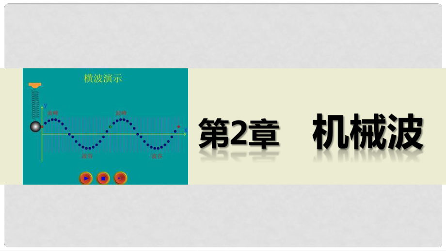 高中物理 第2章 機(jī)械波章末總結(jié)課件 滬科版選修34_第1頁(yè)