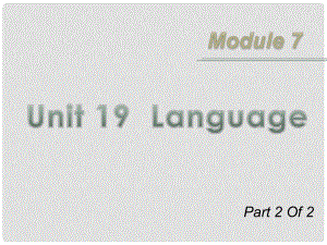 廣東省高中英語總復(fù)習(xí) Module7 Unit19 Language（2）課件 北師大版