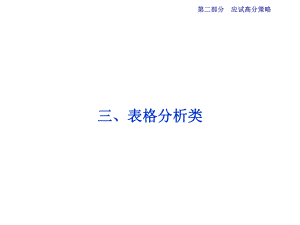 高三生物二輪復習 應試高分策略 三 表格分析類課件