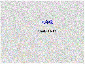 云南師范大學(xué)五華區(qū)實驗中學(xué)中考英語 Units 1112復(fù)習(xí)課件 人教新目標版