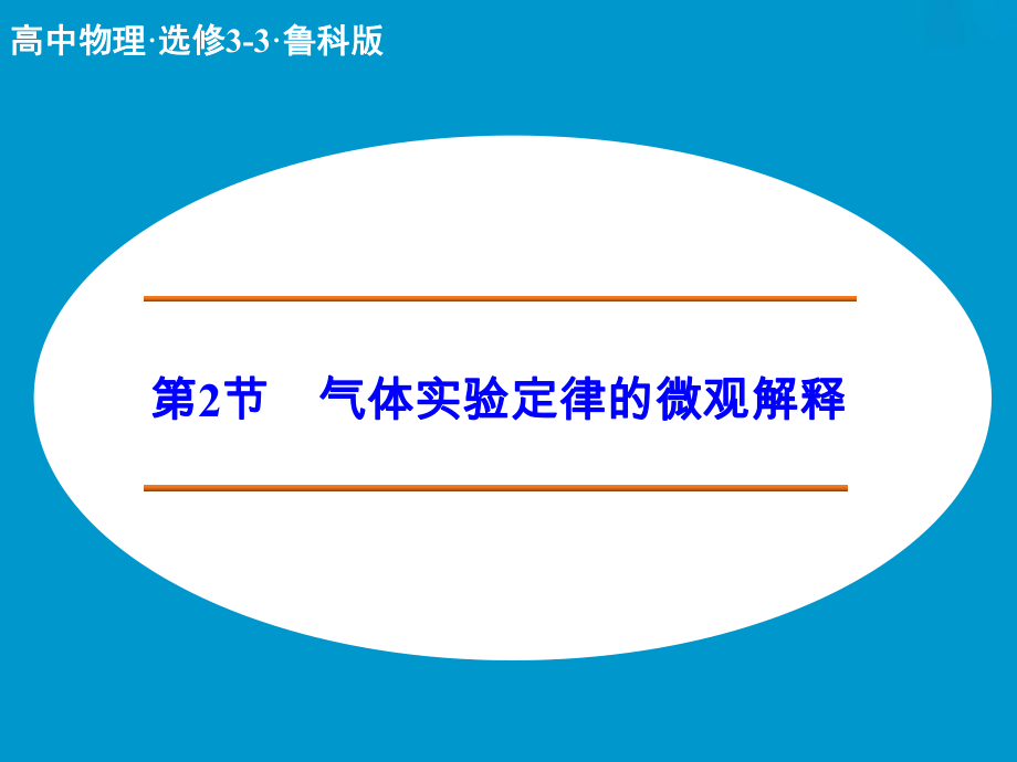 高中物理 氣體實驗定律的微觀解釋課件 魯科版選修33_第1頁