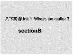 湖北省荊州市沙市第五中學(xué)八年級(jí)英語下冊(cè) Unit 1 What’s the matter課件3 （新版）人教新目標(biāo)版