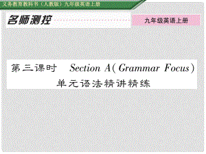 九年級(jí)英語全冊(cè) Unit 9 I like music that I can dance to（第3課時(shí)）Section A（Grammar Focus）課件 （新版）人教新目標(biāo)版