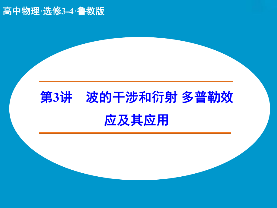 高中物理 波的干涉和衍射 多普勒效應及其應用課件 魯科版選修34_第1頁