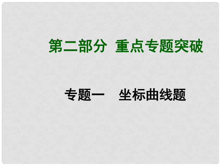 中考化學(xué) 專題復(fù)習(xí)一 坐標(biāo)曲線題課件_第1頁