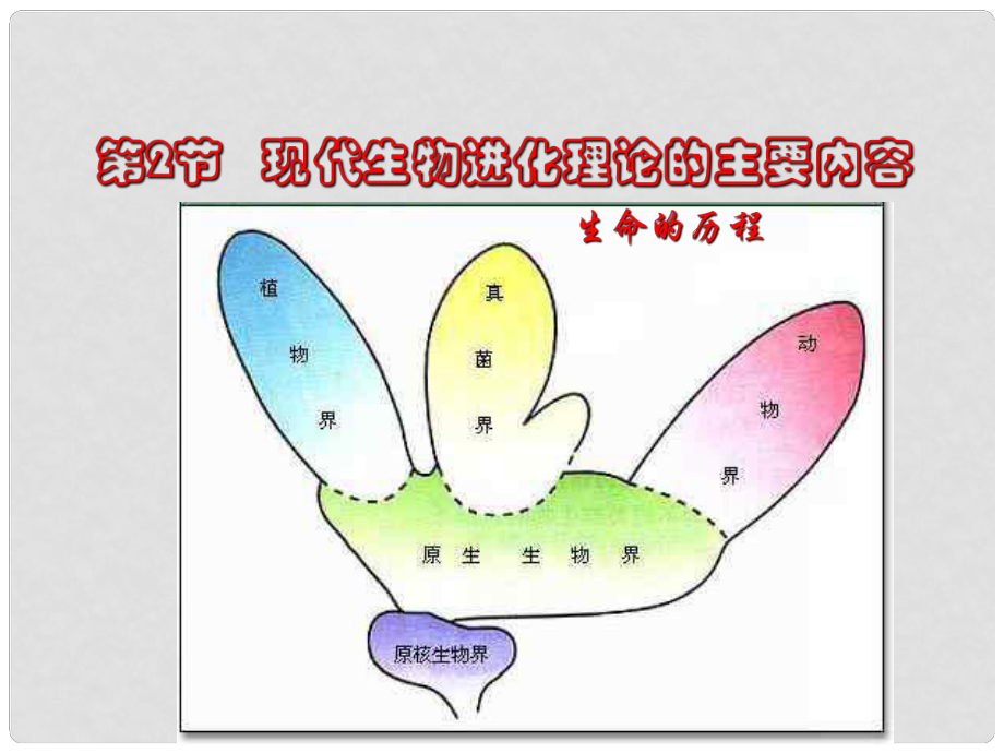 天津市梅江中學(xué)高中生物 現(xiàn)代生物進化理論的主要內(nèi)容課件 新人教版必修2_第1頁